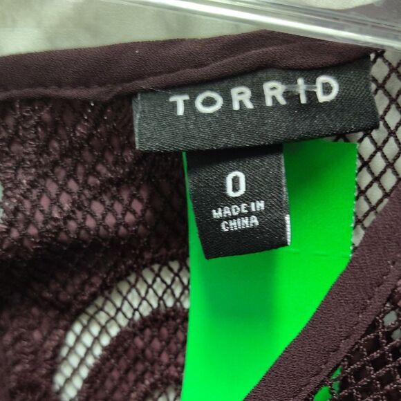 Torrid Burgundy Lace Blouse - Picture 2 of 3